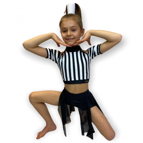 Top BLACK & WHITE STRIPES